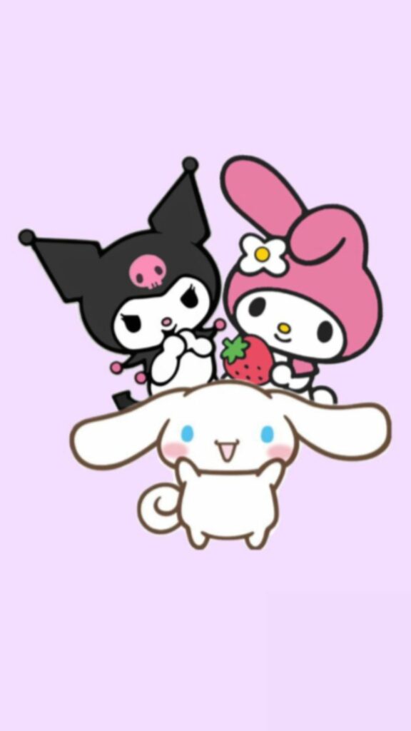 Kuromi My Melody ôm nhau, đáng yêu cực dễ thương