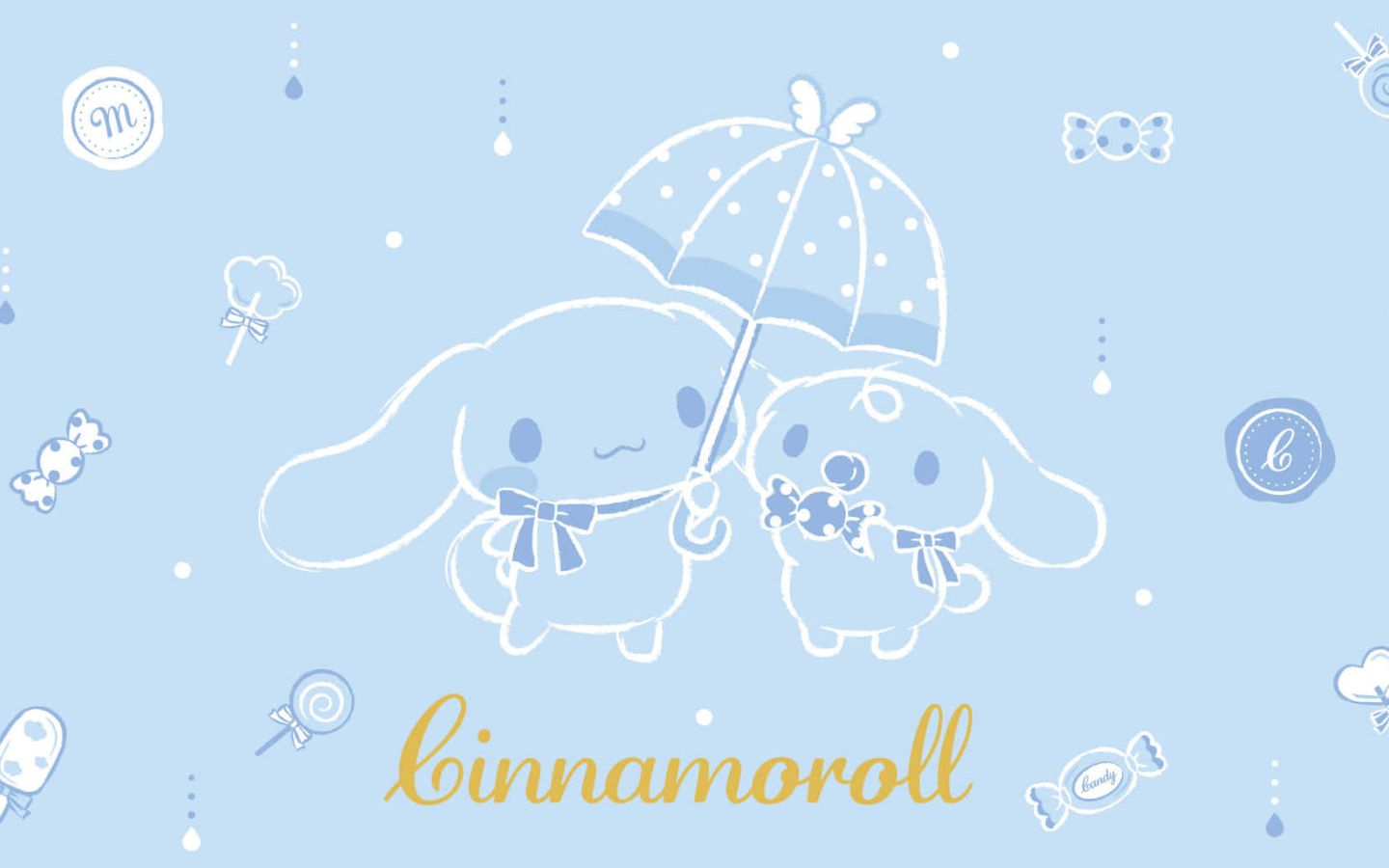 Hình nền Cinnamoroll cute nhẹ nhàng tinh tế cho laptop chill