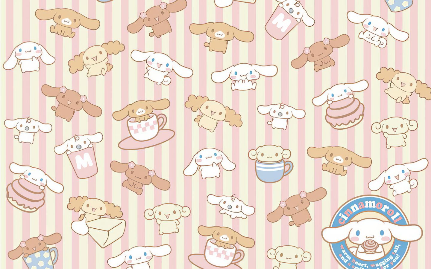 Pattern sọc hồng, icon nhỏ đáng yêu cho desktop xinh