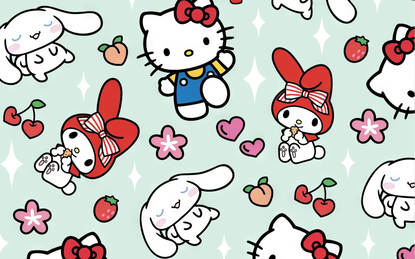 Nền sticker trái cây, vui nhộn đáng yêu cực nổi bật