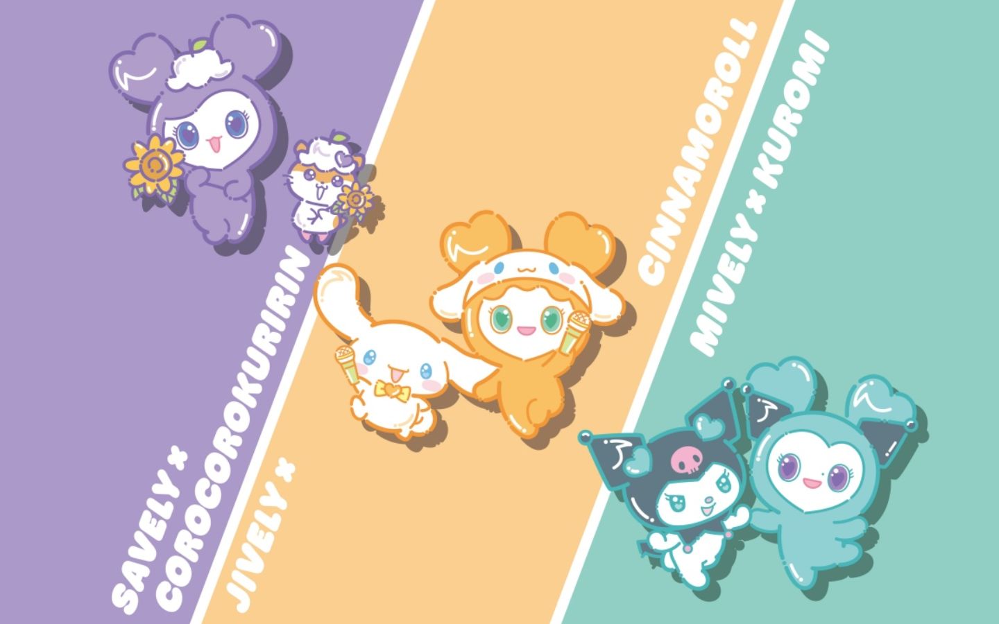 Bộ bạn bè Sanrio, màu sắc nổi bật siêu dễ thương