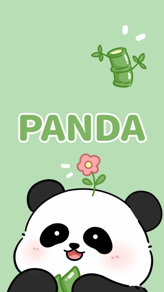 Gấu trúc panda nền xanh mát