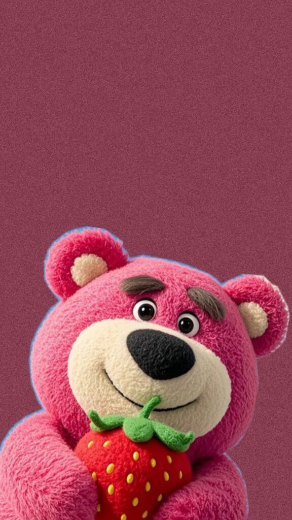 Gấu Lotso ôm dâu tây đáng yêu