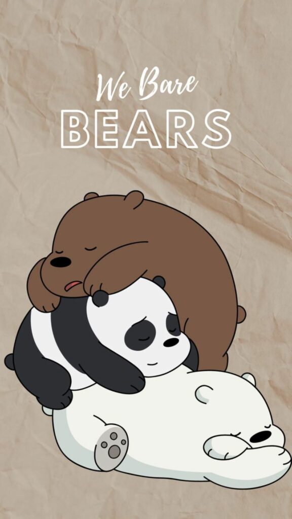 We Bare Bears ngủ chồng nhau êm