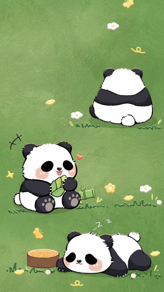 Panda nhỏ sinh hoạt giữa thiên nhiên