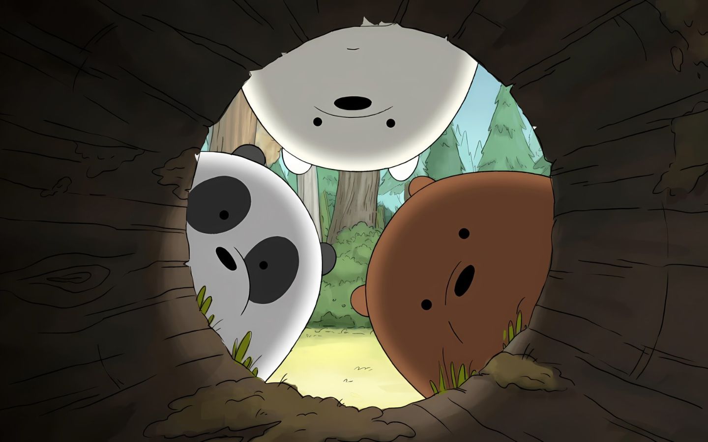 Ba chú gấu nhìn từ hốc