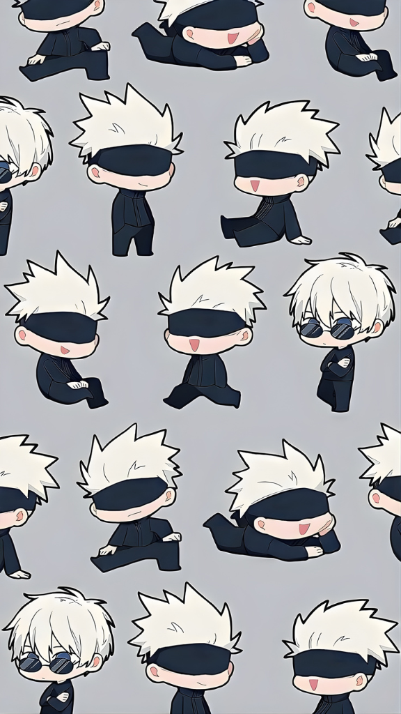 Hình nền chibi Gojo cùng nhiều biểu cảm