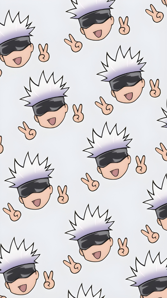 Hình nền chibi Gojo say hi