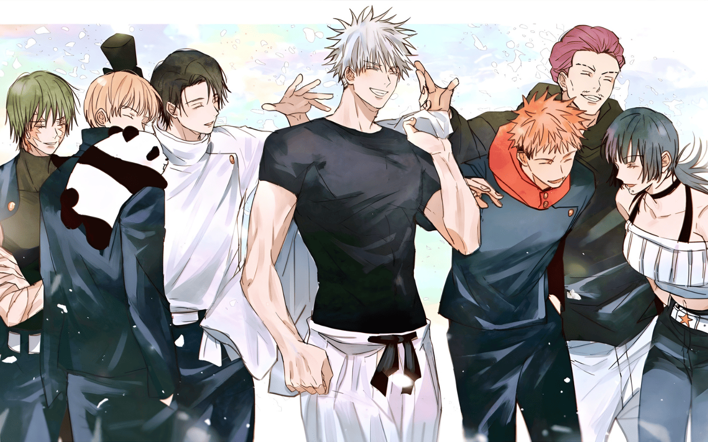 Hình nền chú thuật sư cùng nhóm bạn trong Jujutsu Kaisen