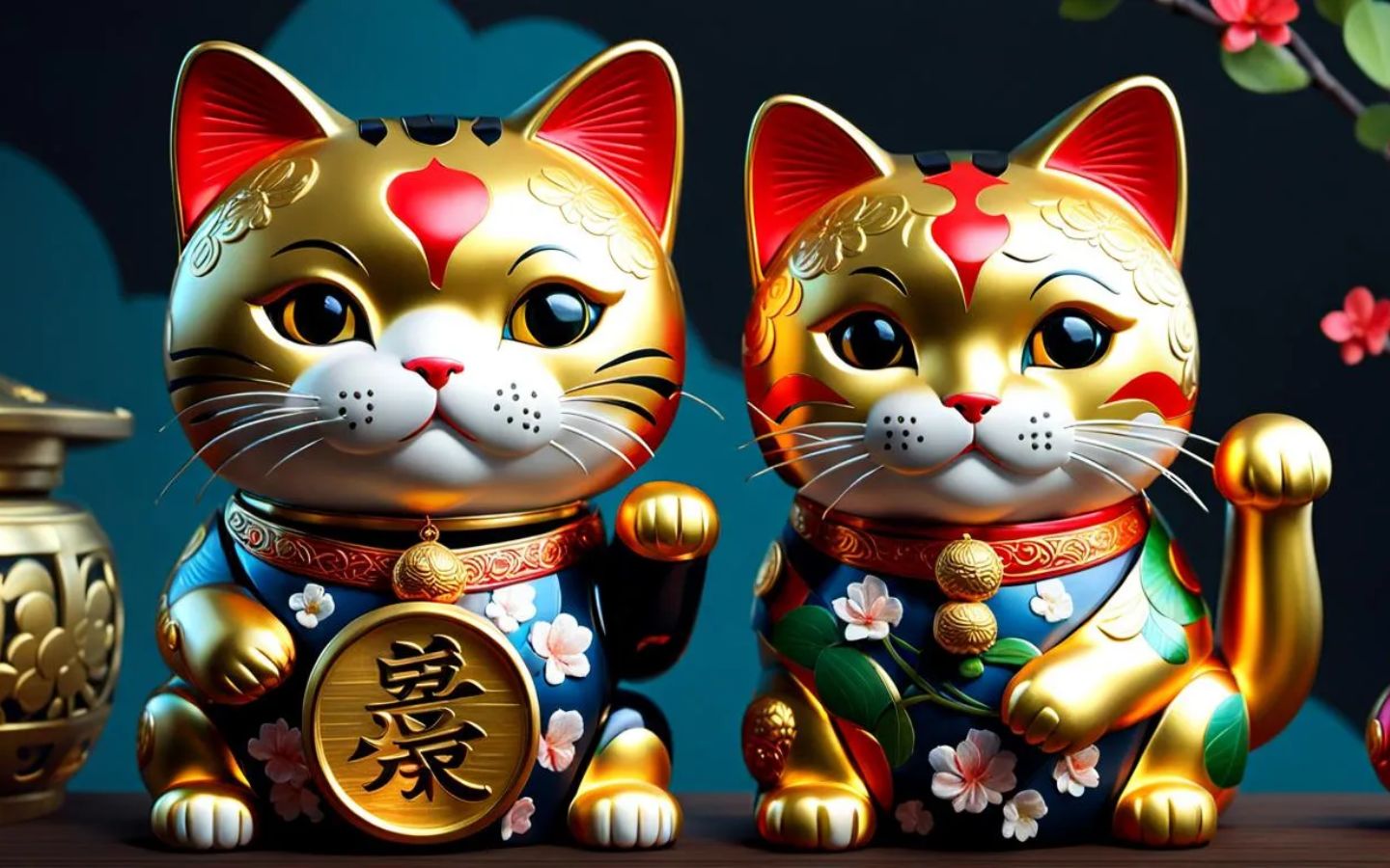Mèo thần tài vẫy tay đôi mang tài lộc nhân đôi