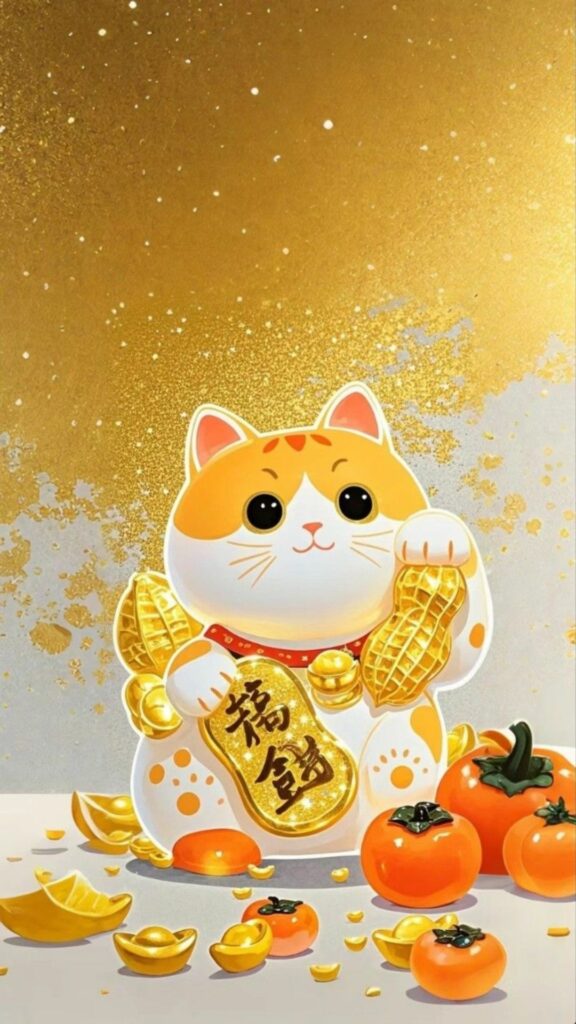 Mèo thần tài phong cách tối giản hiện đại