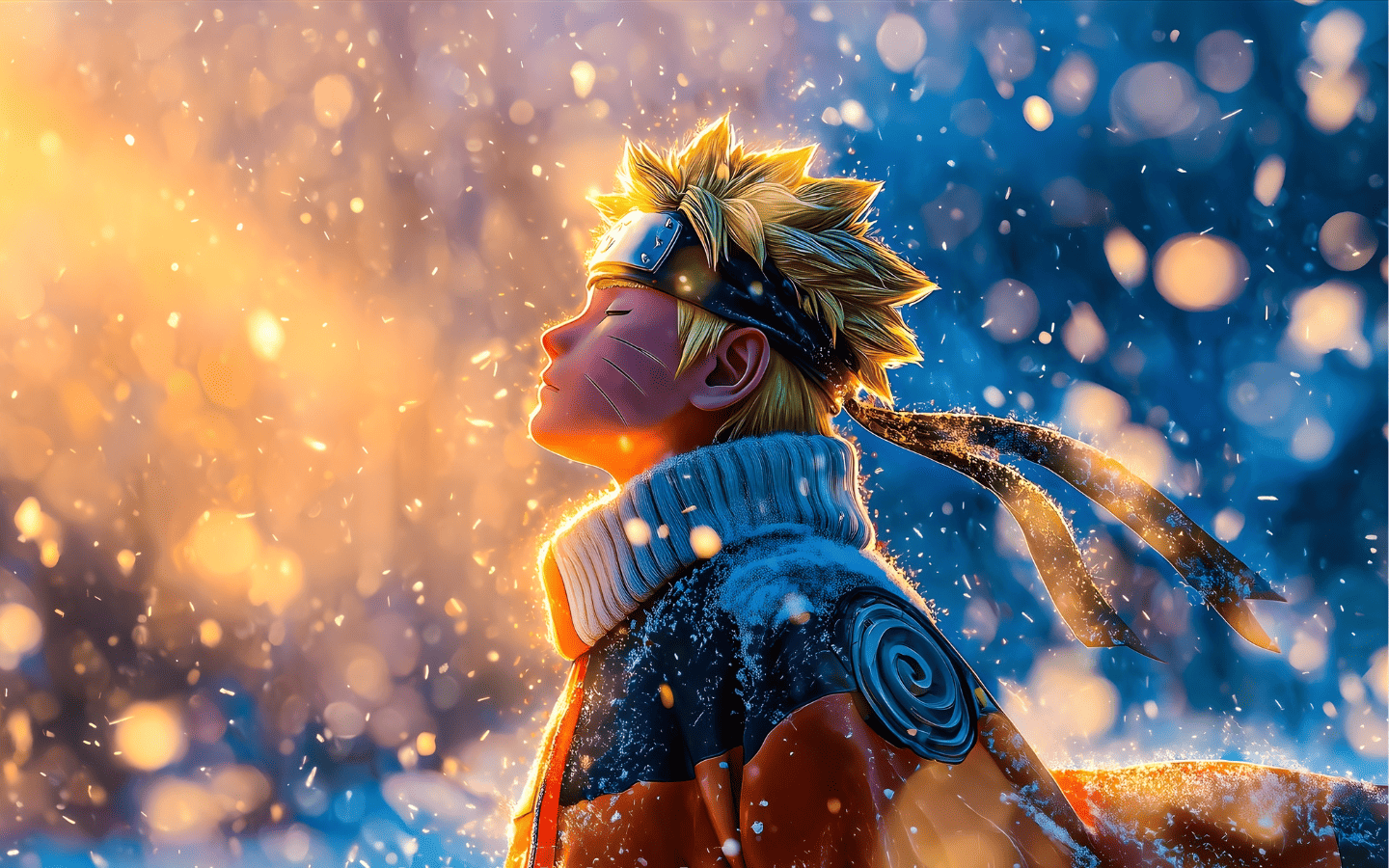 Hình nền Naruto Uzumaki trong gió thơ mộng 