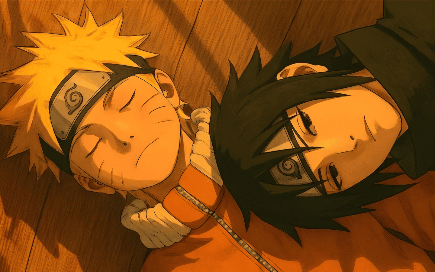 Hình nền Naruto vs Sasuke đồng hành cùng nhau 