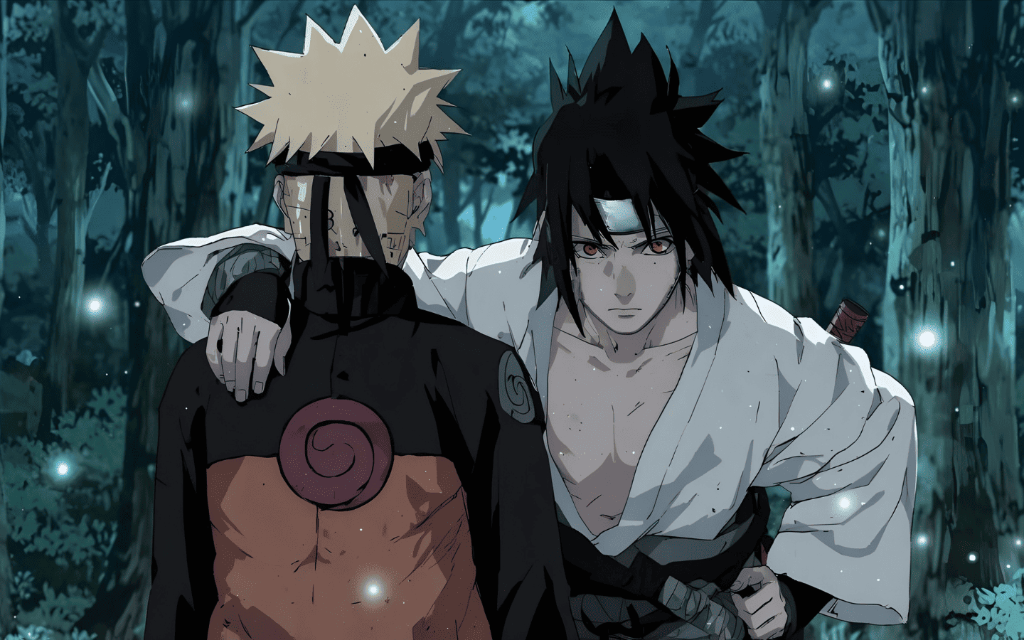 Hình nền tình bạn Naruto vs Sasuke 