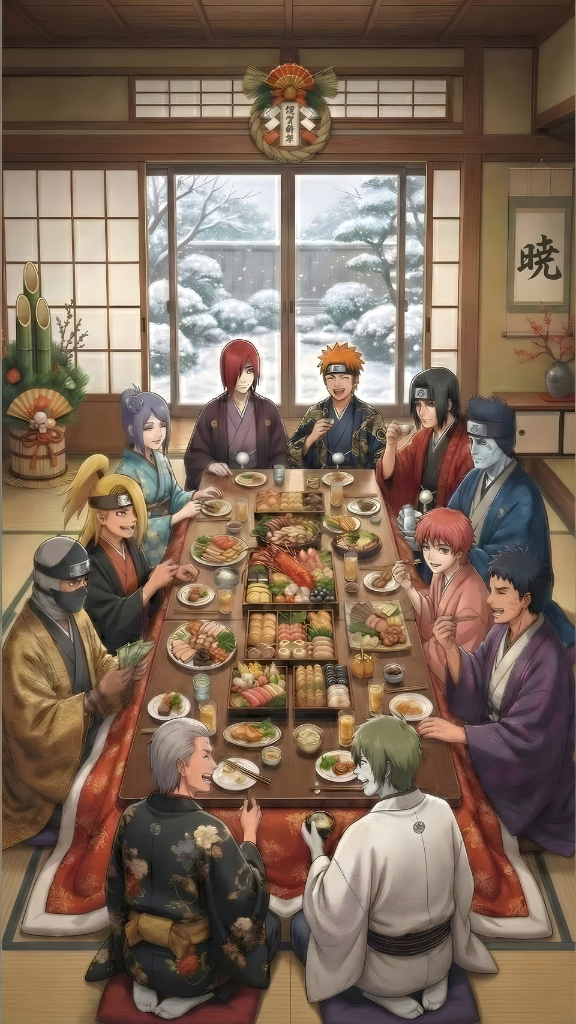 Hình nền các thành viên trong Naruto quây quần bên nhau