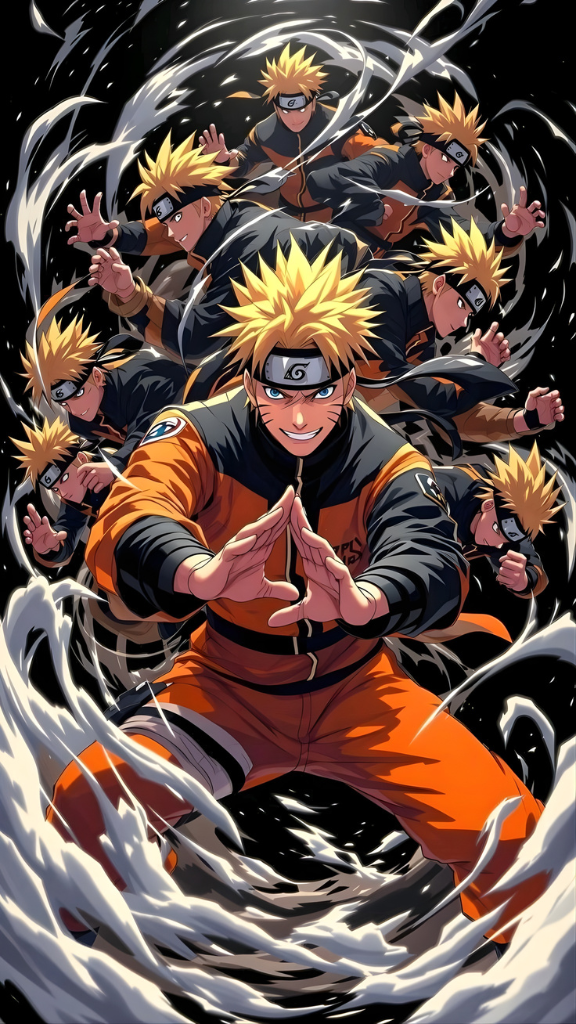 Hình nền nhân vật Narukto Uzumaki nhân bản