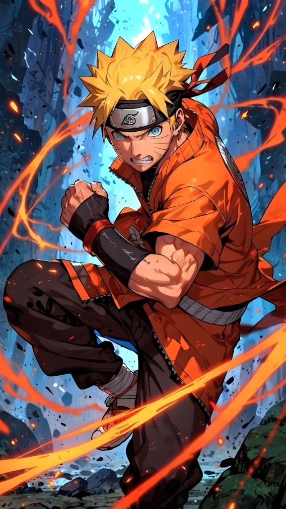 Hình nền nhân vật Narukto Uzumaki dũng mãnh