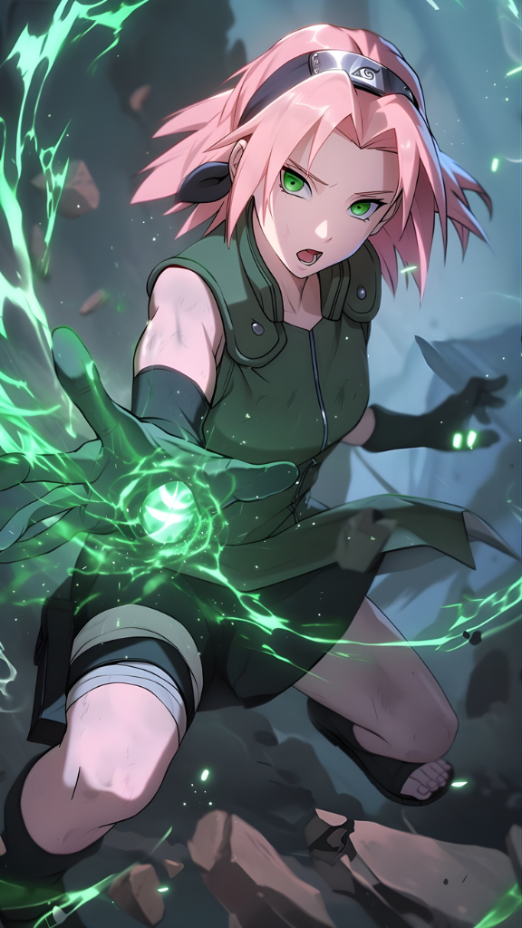 Hình nền nhân vật Sakura Haruno mạnh mẽ