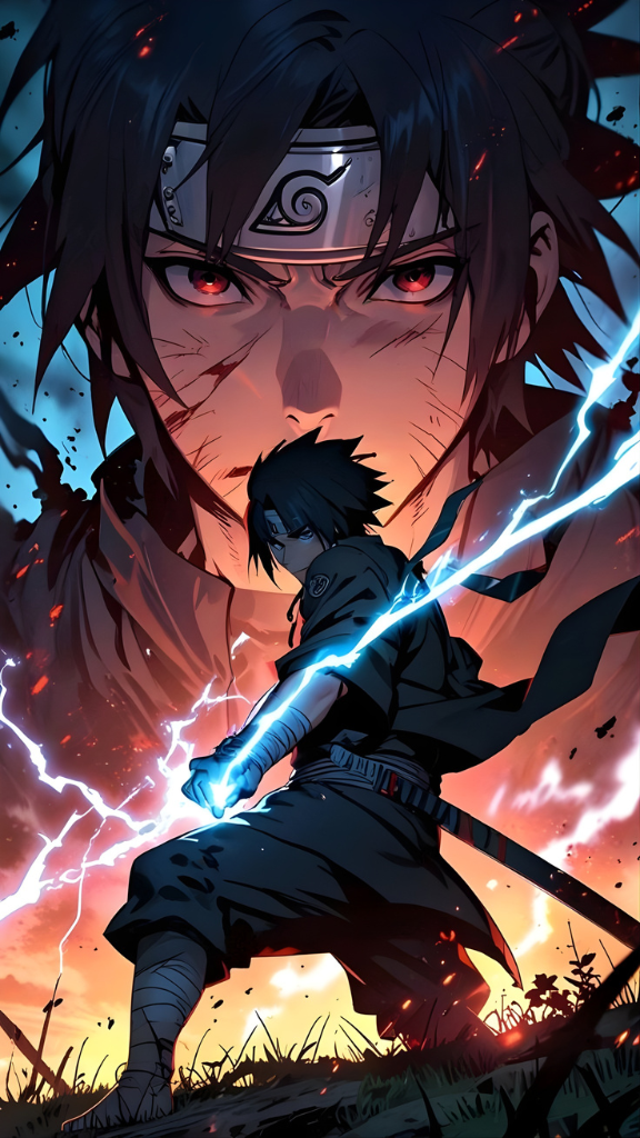 Hình nền nhân vật Sasuke Uchita quyền lực