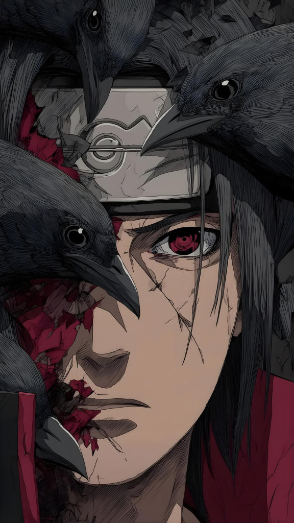 Hình nền cận mặt nhân vật Itachi Uchiha