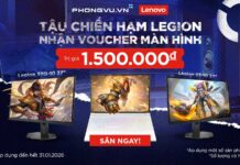 Mua laptop Legion, nhận voucher màn hình lên đến 1,5 triệu đồng