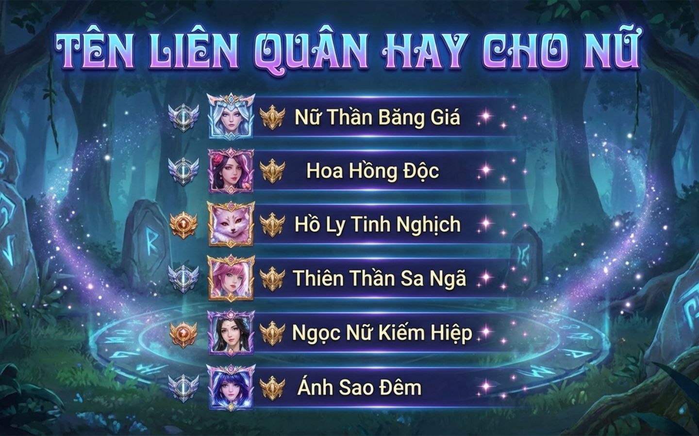 Tên liên quân hay dành cho game thủ nữ