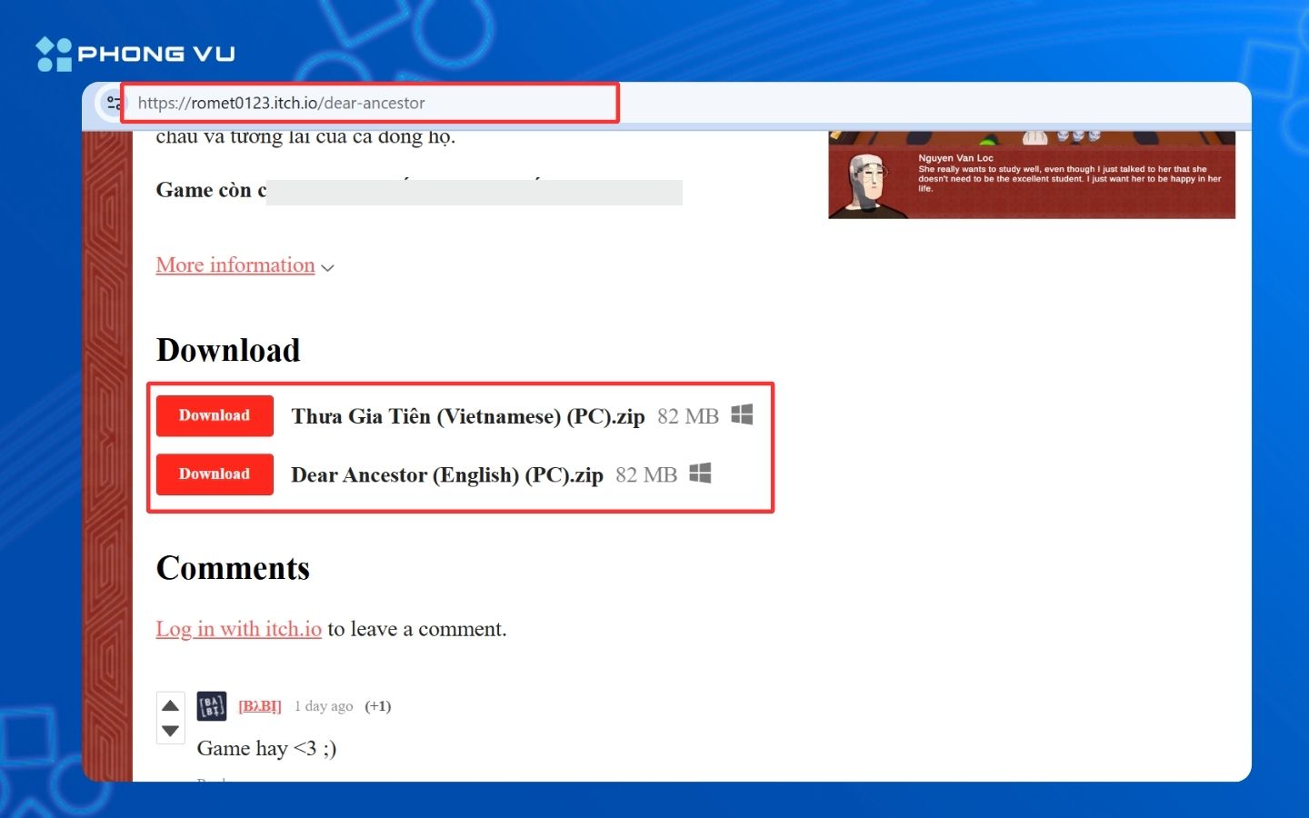 Tải file game về máy