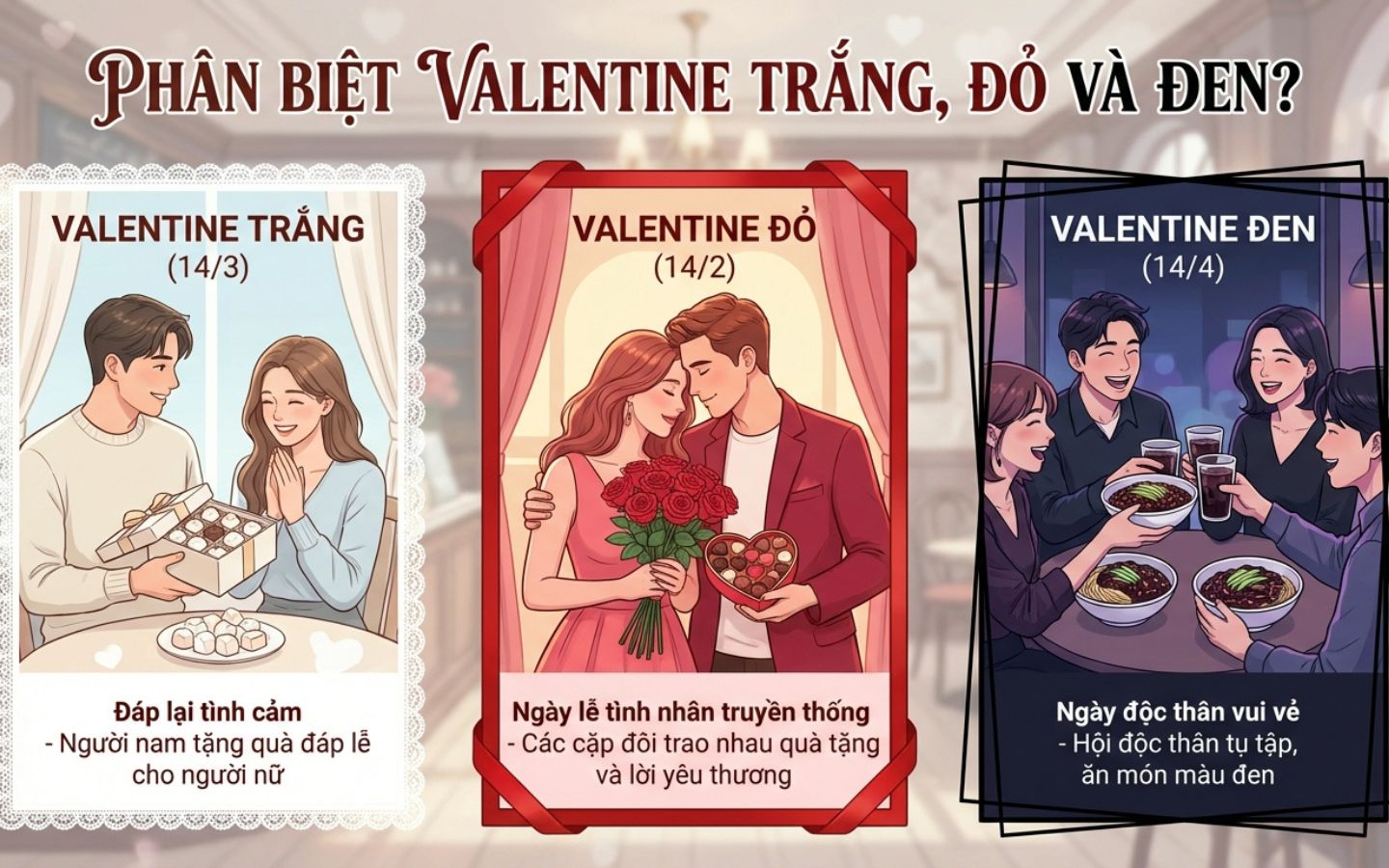 Có 3 ngày lễ tình nhân trong năm