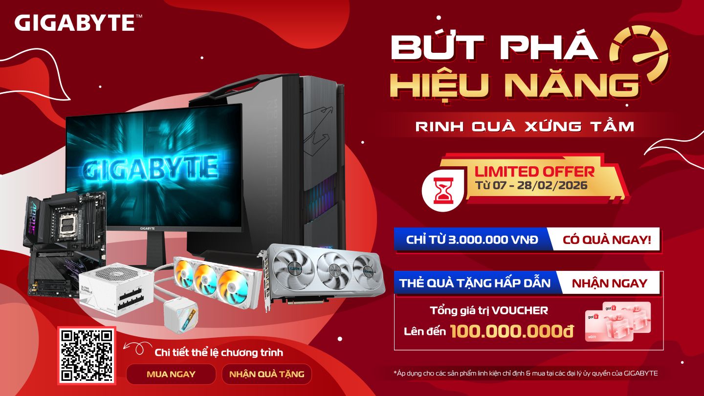 Bứt Phá Hiệu Năng, Rinh Quà Xứng Tầm Cùng Gigabyte Tại Phong Vũ