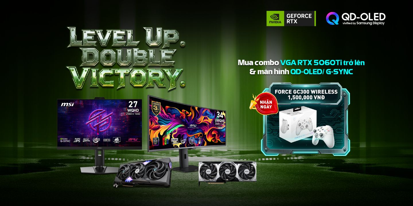 Nhận ngay tay cầm gaming khi mua combo MSI tại Phong Vũ