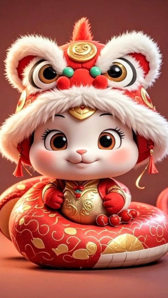 Rắn Tỵ đáng yêu mang may mắn