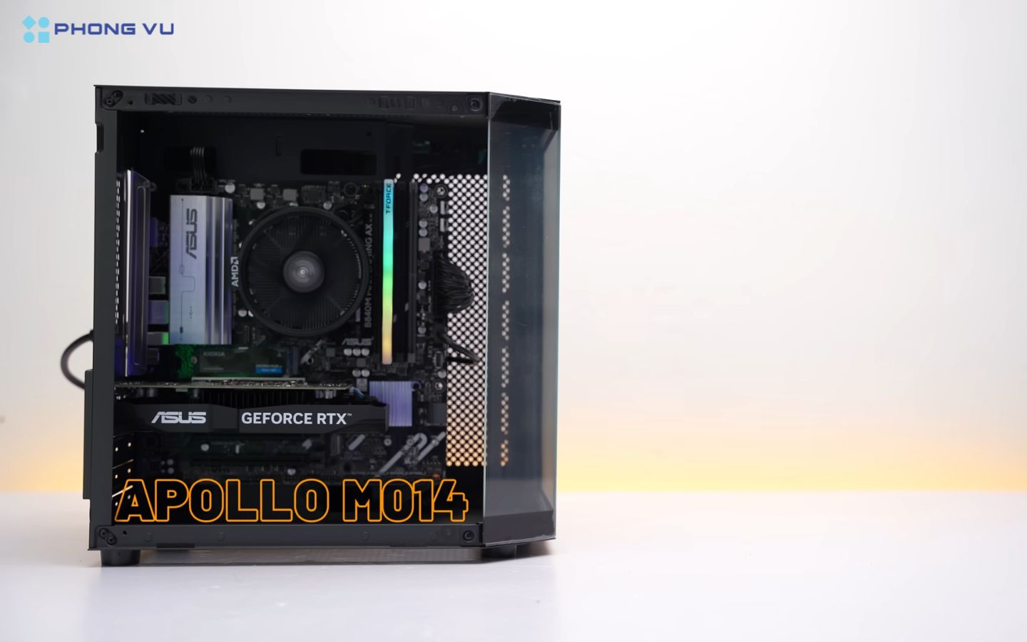 PC PV Gaming Apollo M014 kết hợp CPU AMD Ryzen 5 7500F thế hệ mới với card đồ họa RTX 3050 6GB