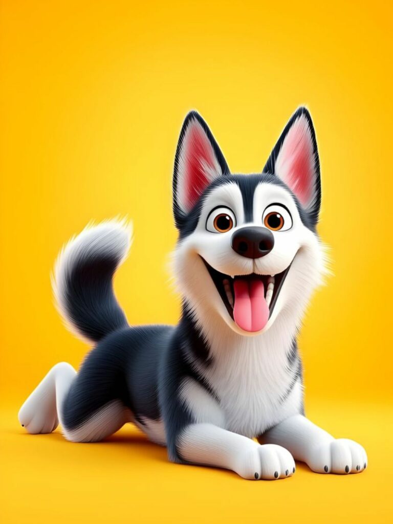 Hình nền iPad cute cún nhỏ tinh nghịch tạo dáng đáng yêu