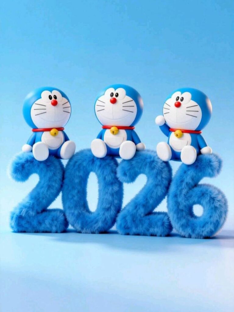 Doraemon tạo hình 2026 xanh đáng yêu