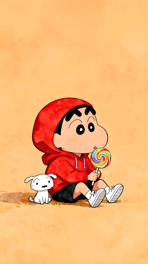 Hình nền Nohara Shinnosuke siêu cool trong áo hoodie