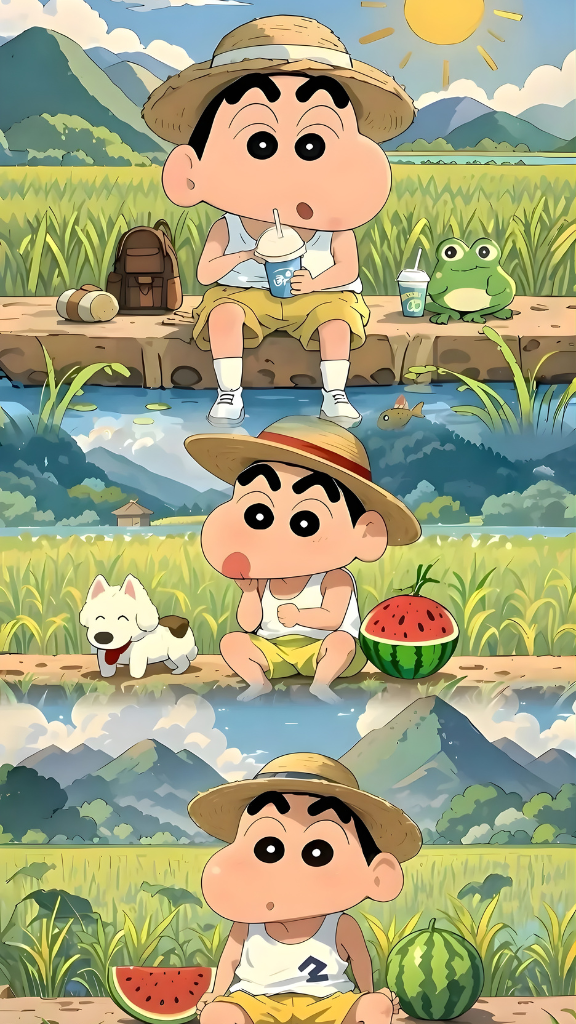 Hình nền Nohara Shinnosuke đi dã ngoại