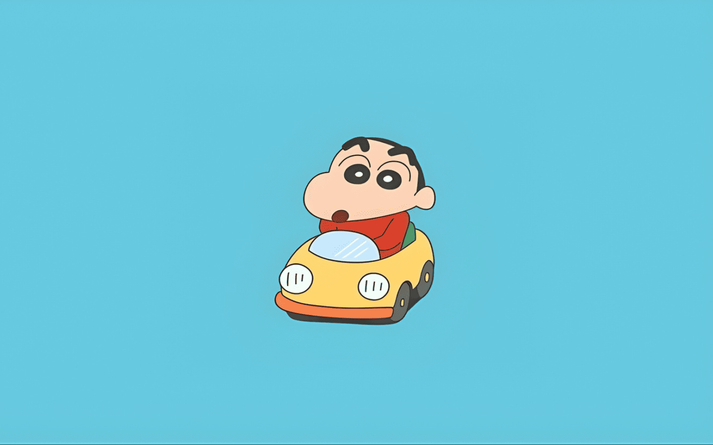 Hình nền Shin-chan lái xe siêu đáng yêu