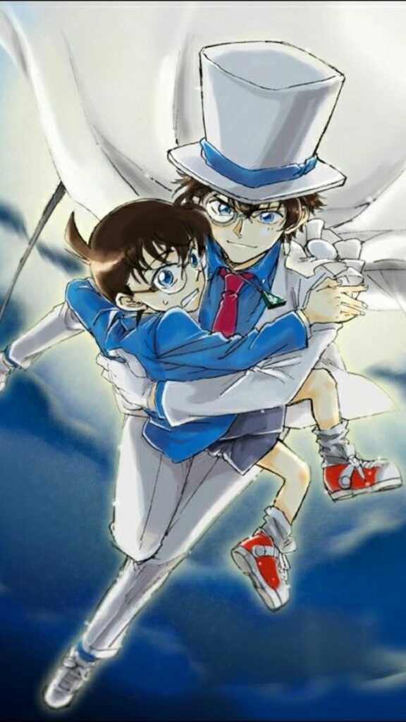 Conan và Kaito Kid giữa bầu trời đêm