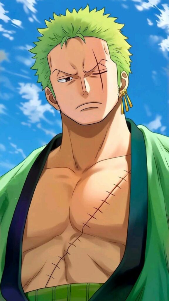 Hình nền Zoro gương mặt nghiêm nghị thân hình rắn chắc cuốn hút