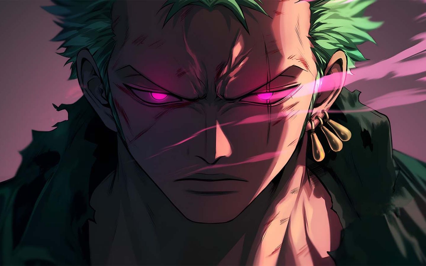 Hình nền Zoro ánh mắt phát sáng toát lên khí chất bá đạo