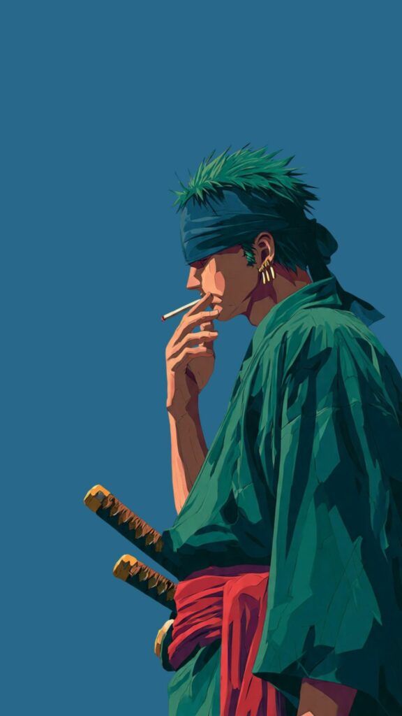 Zoro suy tư cầm kiếm phong thái lặng lẽ cực ngầu