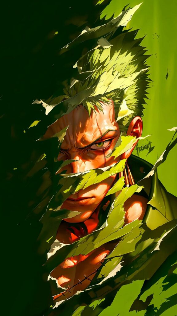 Zoro ẩn mình sau lá ánh mắt sắc bén đầy uy lực