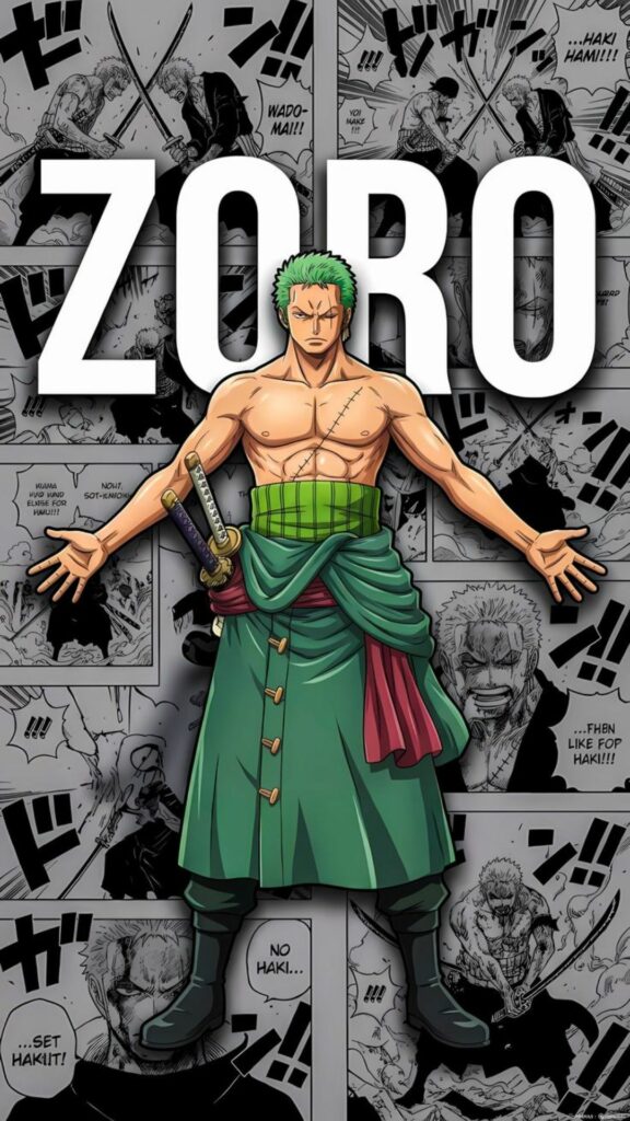 Zoro trung tâm phong thái bá đạo nền đen trắng