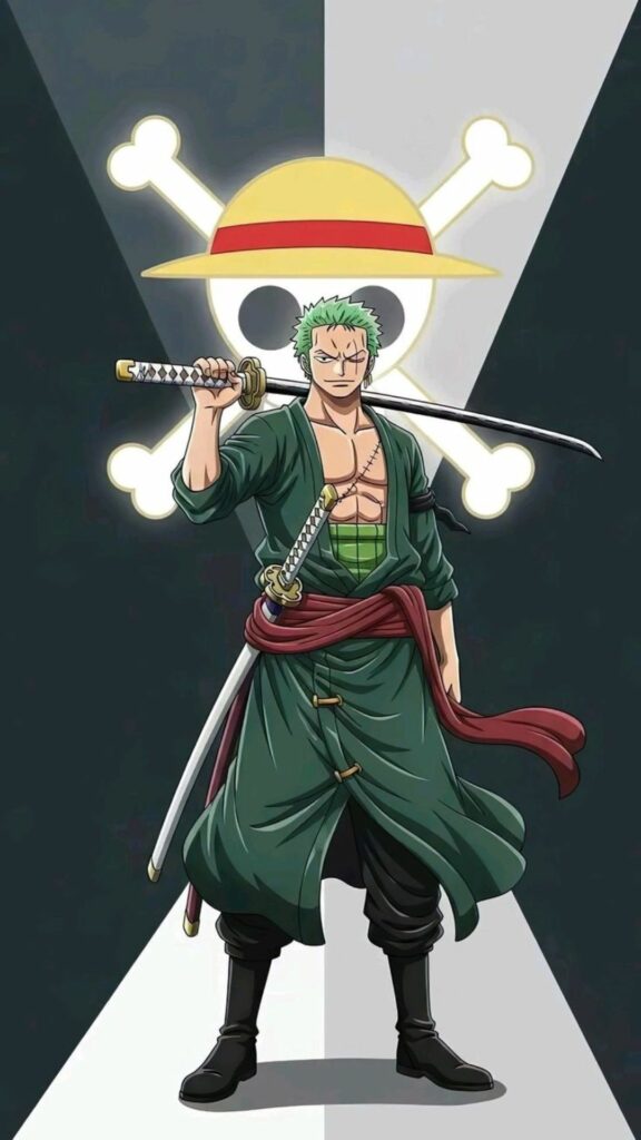 Zoro biểu tượng Mũ Rơm tư thế đầy tự tin