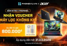 Sắm Laptop Acer Nitro V ProPanel, nhận ưu đãi máy lọc không khí Acerpure