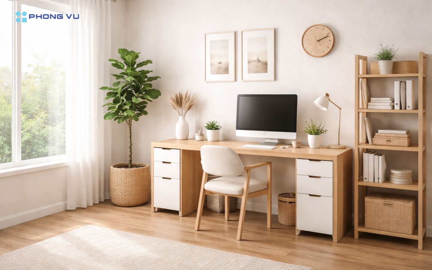 70+ Ý tưởng setup góc làm việc tối giản, đẹp mắt 5 Setup góc làm việc dành cho những ai thích không gian ấm áp