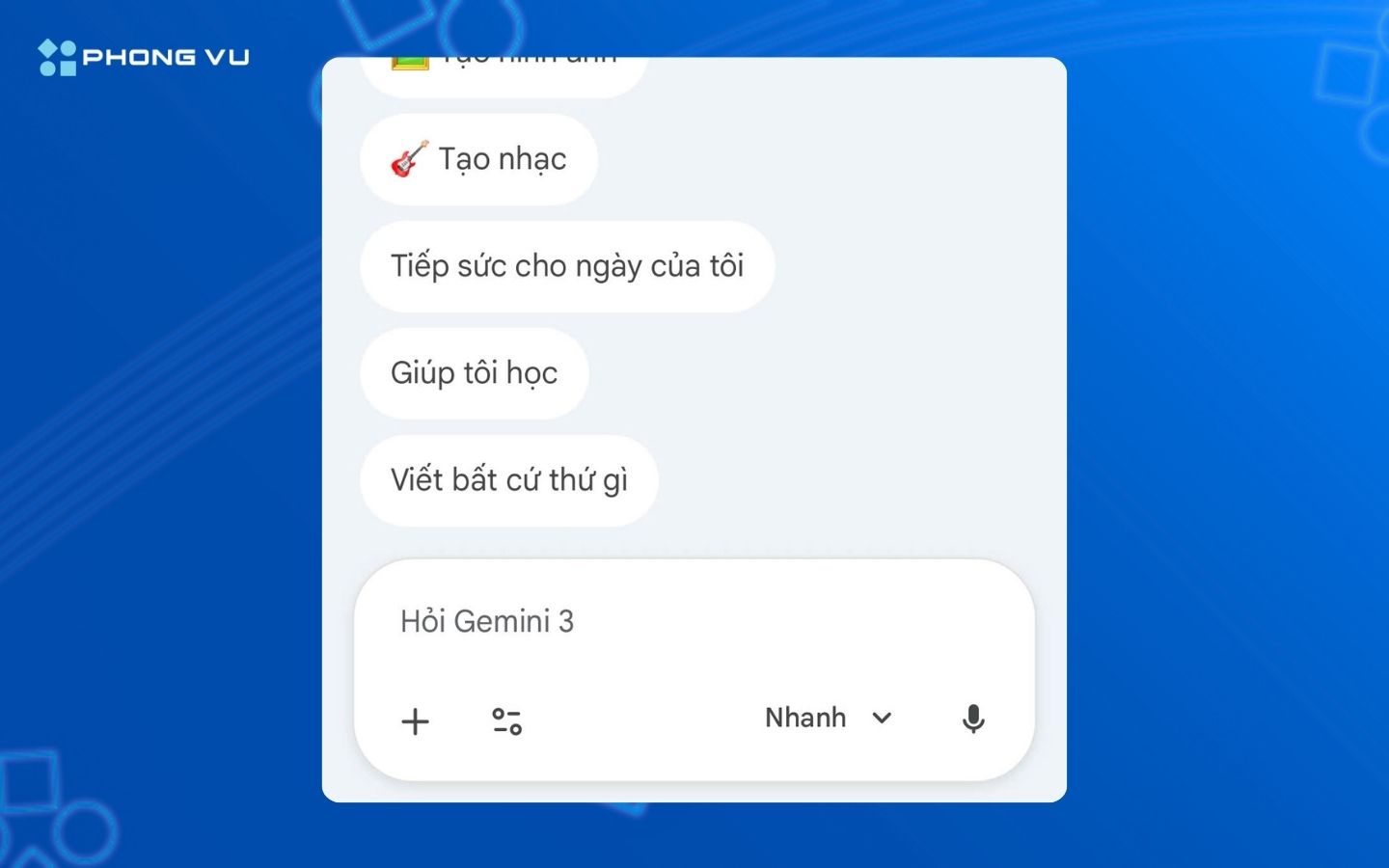 Mở ứng dụng Gemini trên điện thoại