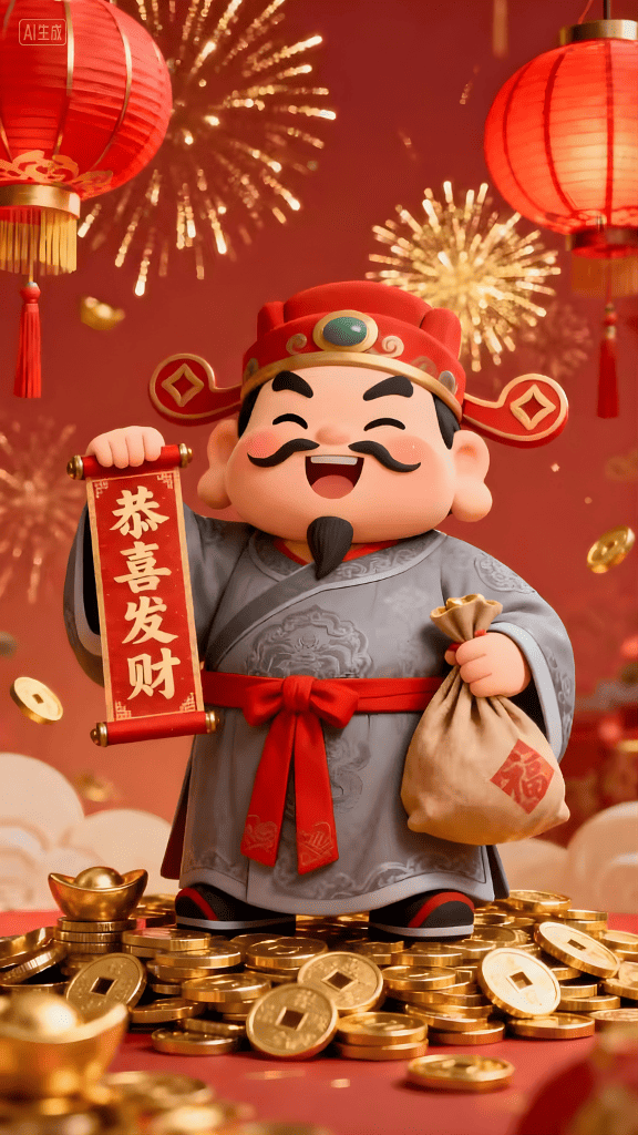 Hình nền Thần Tài thu hút may mắn