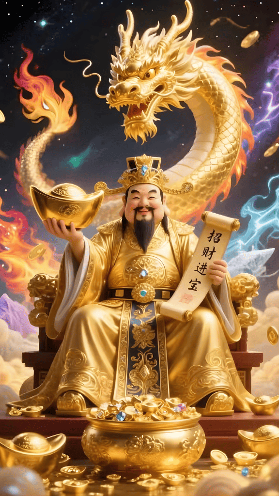 Hình nền Thần Tài thu hút tài lộc