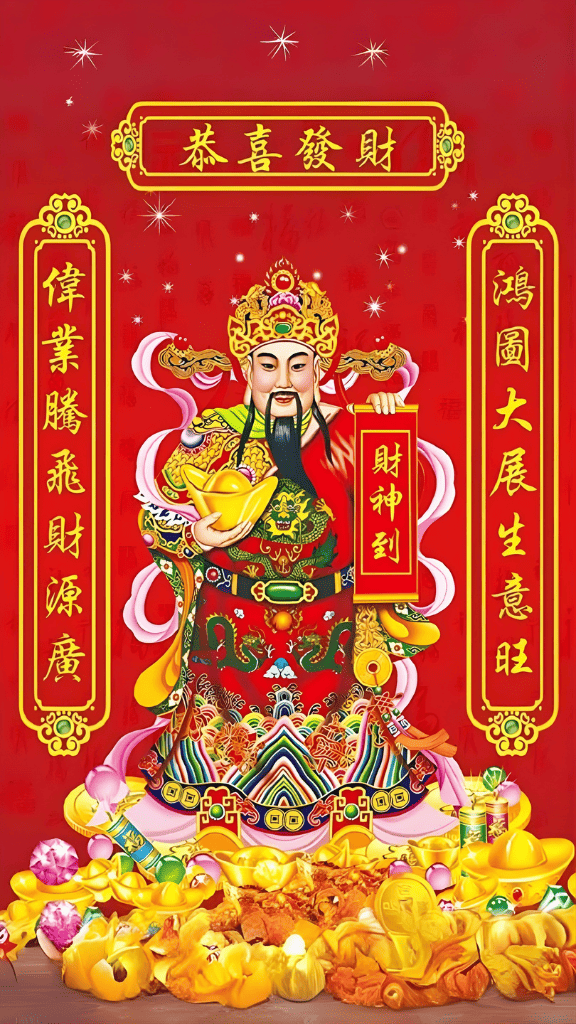 Hình nền Thần Tài cho điện thoại thu hút tài lộc